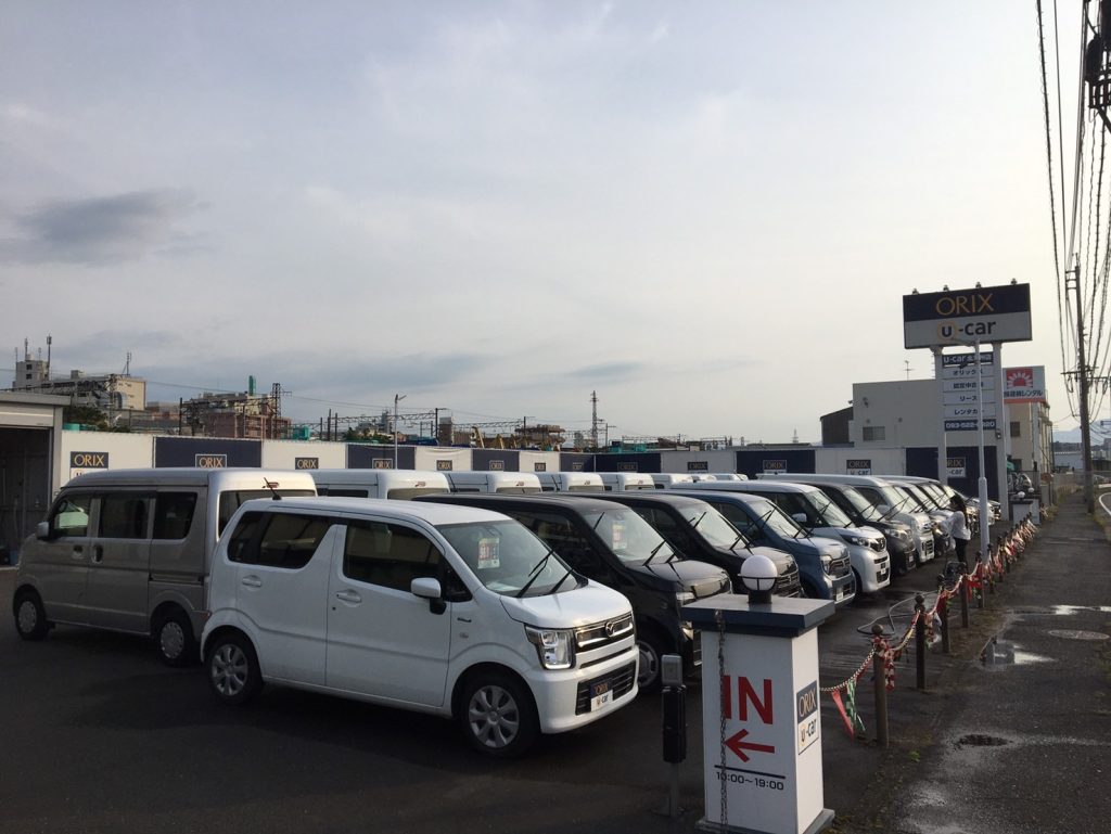 洗車している風景